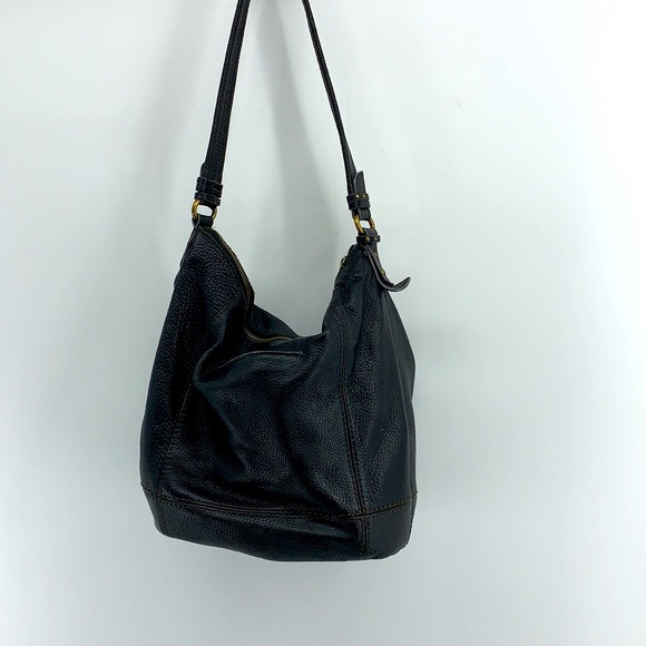 THE SAK Black Pebbled Leather Shoulder Bag - Picture 2 of 12